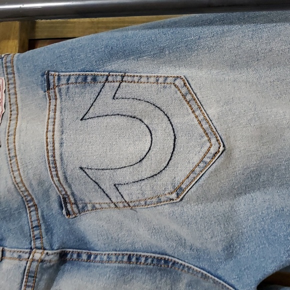 NEW TRUE RELIGION Rocco Moto Relaxed Skinny DENIM JEANS WAIST 28 INSEAM - Picture 6 of 9